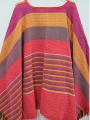 Mexican Poncho Red and Yellow Striped - Mens Mexican Costumes